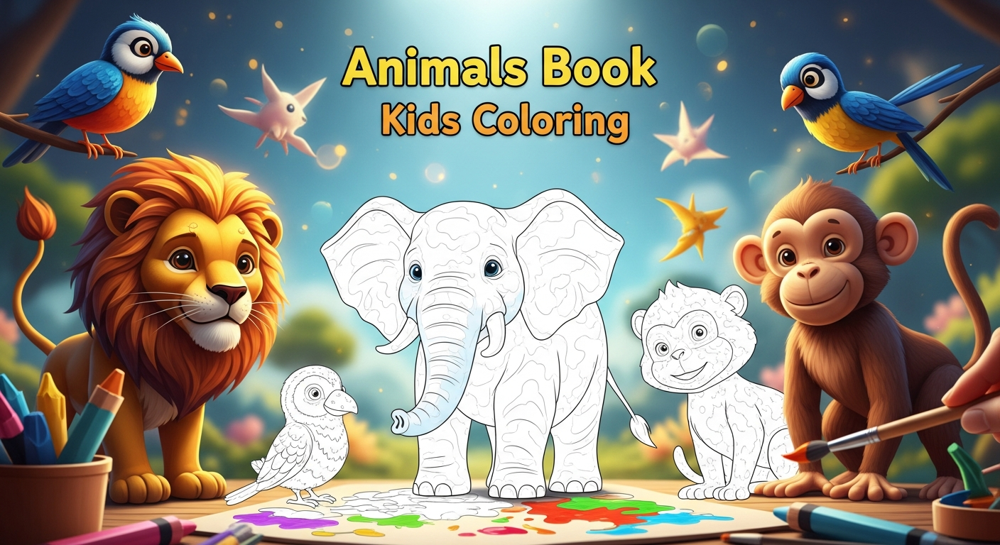 Libro da Colorare Animali per Bambini: Sblocca la Creatività con Divertenti Disegni Facili da Usare per Piccoli Artisti